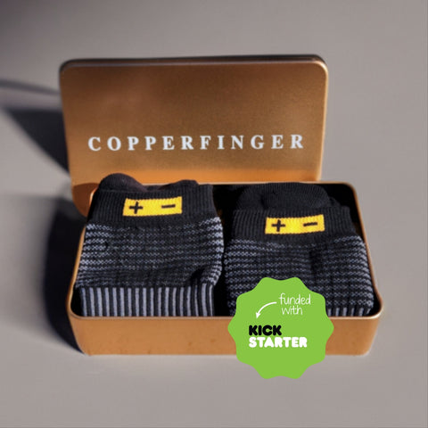 COES COPPERFINGER Toe Socks 3 Pairs No Show Black SM (Men 5-7.5 Women 6-8.5)